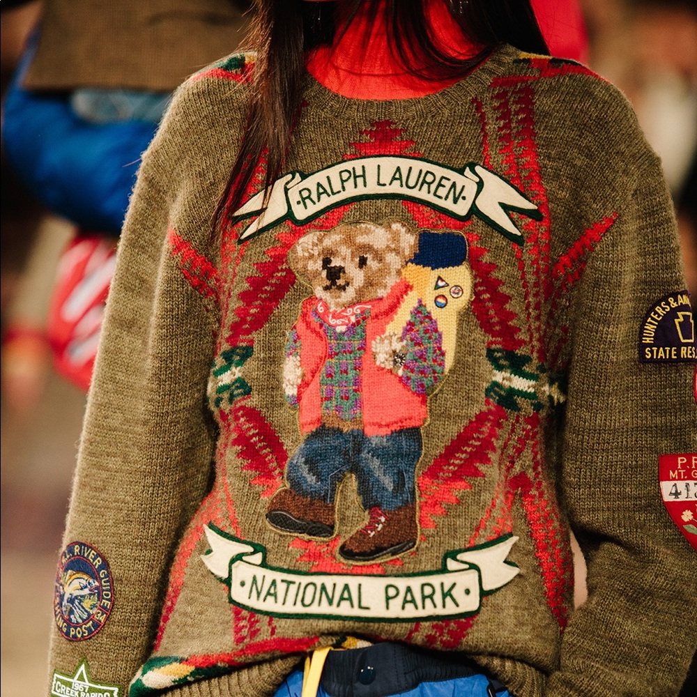 Polo Ralph Lauren National Park Hiking Bear Sweater (RARE)